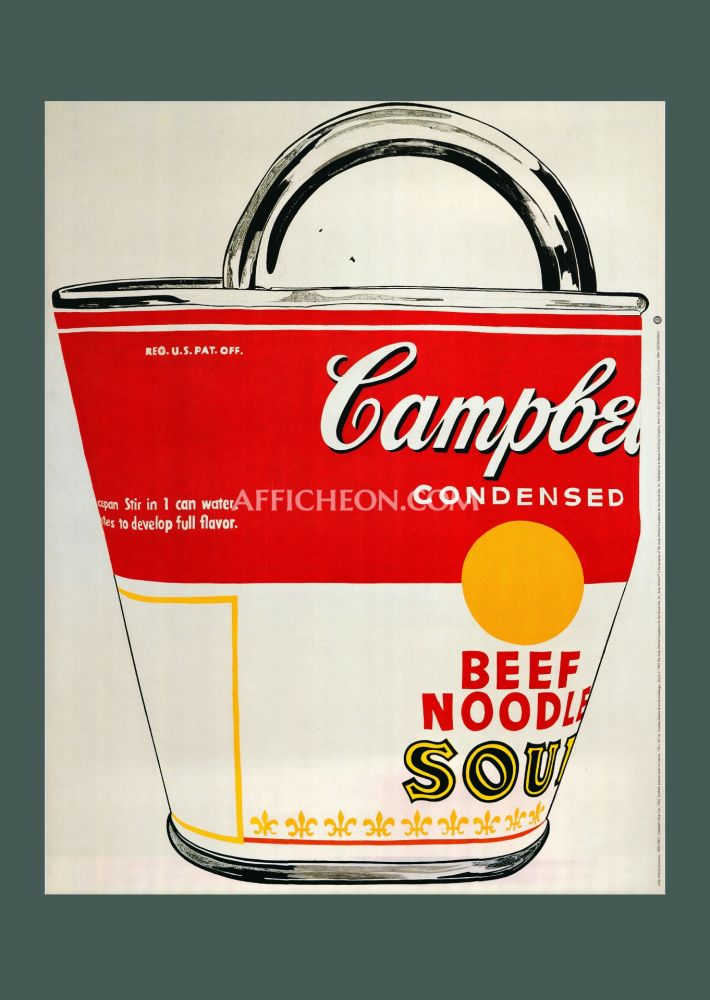 リトグラフ Warhol - Andy Warhol: 'Crushed Campbell's Soup Can (Beef Noodle)' 1993 Offset-lithograph