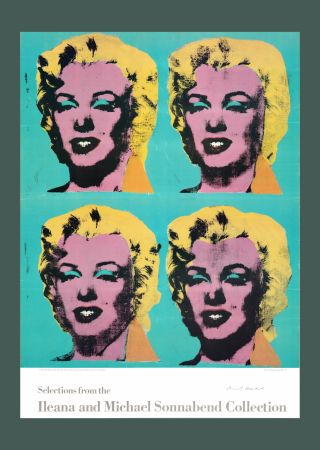 リトグラフ Warhol - Andy Warhol: 'Four Marilyns' 1985 Offset-lithograph (Hand-signed)
