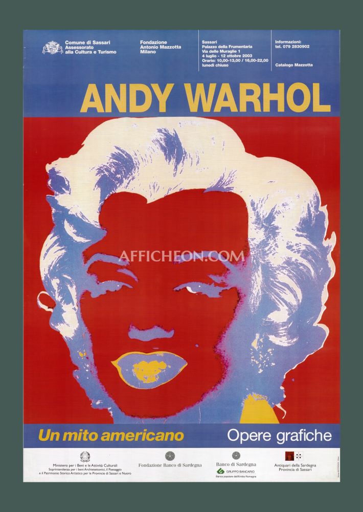 リトグラフ Warhol - Andy Warhol: 'Marilyn (Red/Blue)' 2003 Offset-lithograph