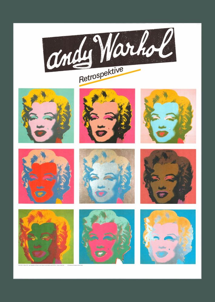 リトグラフ Warhol - Andy Warhol: 'Marilyn (Retrospective)' 1989 Offset-lithograph