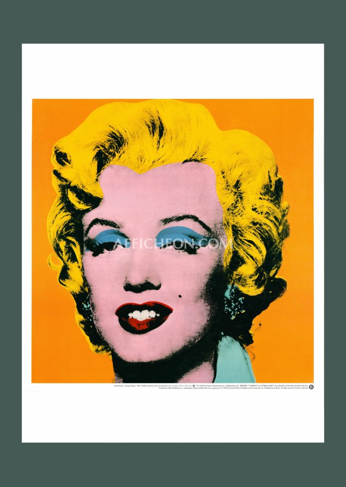 リトグラフ Warhol - Andy Warhol: 'Orange Marilyn' 1998 Offset-lithograph