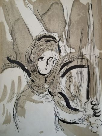 リトグラフ Chagall - Ange à l'épée