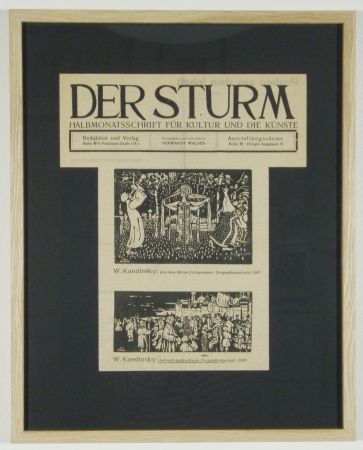 木版 Kandinsky - Ankunft der Kaufleute (1903), Aus dem Album Xylographies (1907)