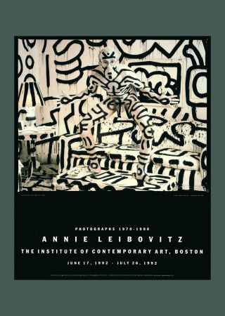 リトグラフ Haring - Annie Leibovitz: 'Keith Haring, New York, 1986' 1992 Offset-lithograph