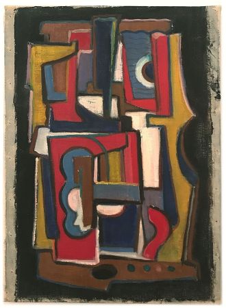 技術的なありません Anonyme - Anonyme, dans le goût de Fernand LEGER.  Composition cubiste (1955)