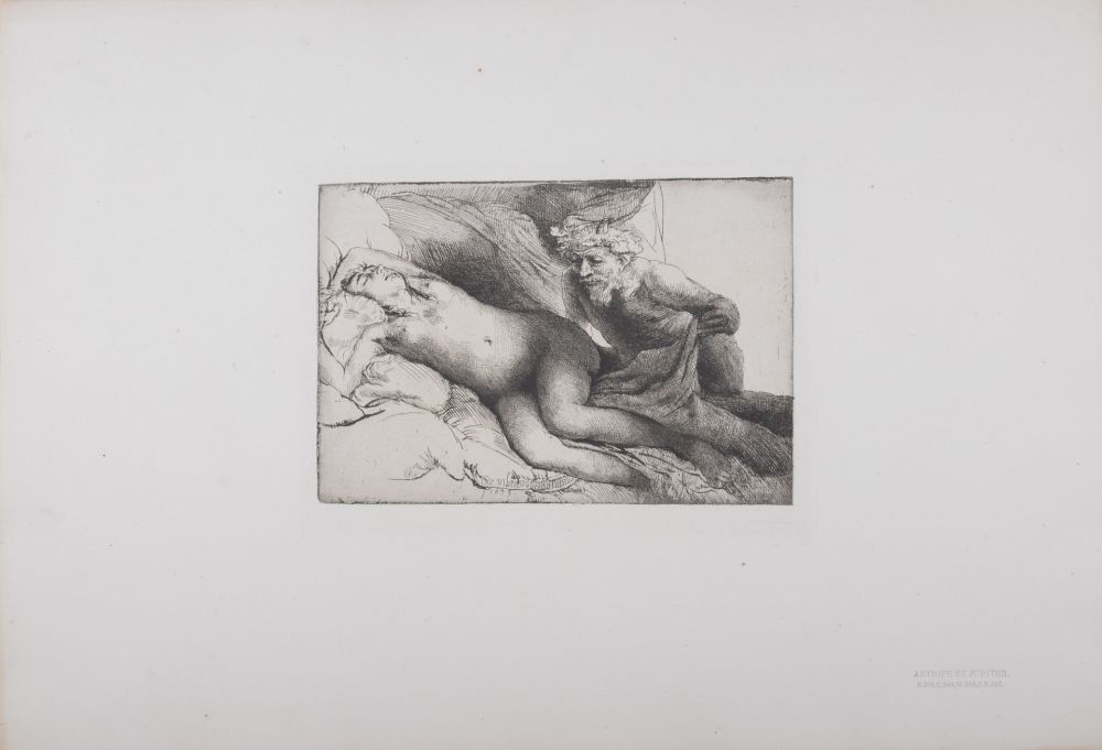 輪転グラビア印刷 Rembrandt - Antiope et Jupiter