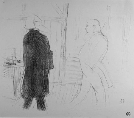 リトグラフ Toulouse-Lautrec - Antoine et Gémier, dans une Faillite