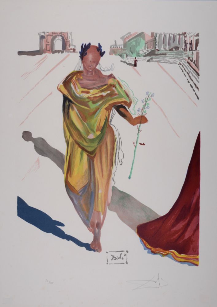 リトグラフ Dali - Apollon, from Ovide L'art D'aimer - Hand-signed - Large size