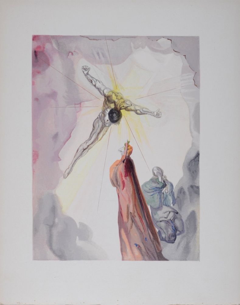 リトグラフ Dali - Apparition du Christ
