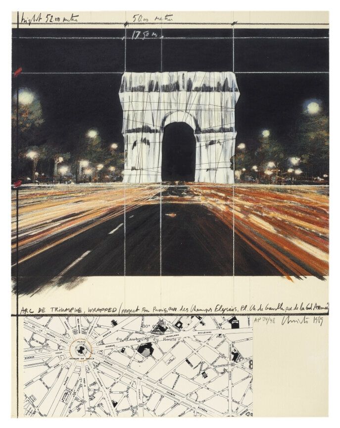 多数の Christo - Arc de Triomphe, Wrapped, Project for Paris