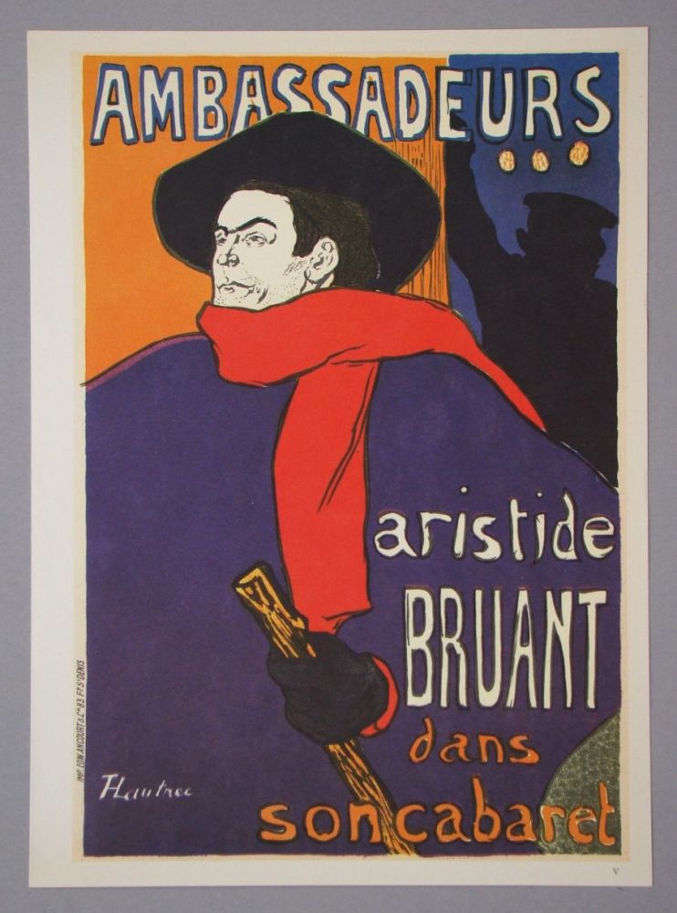 輪転グラビア印刷 Toulouse-Lautrec - Aristide Bruant - Ambassadeurs