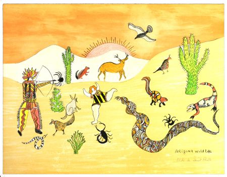 リトグラフ De Saint Phalle - Arizona Wild life