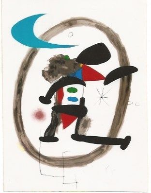 リトグラフ Miró - Arlequin Circonscrit