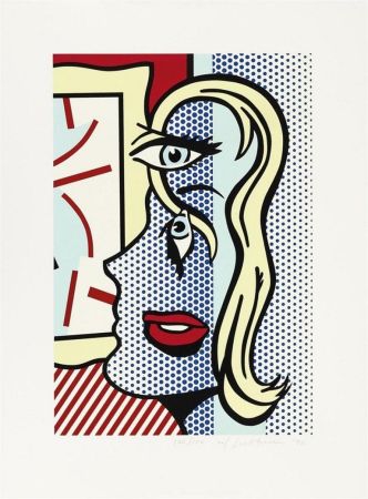 シルクスクリーン Lichtenstein - Art Critic