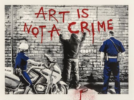 シルクスクリーン Mr Brainwash - Art is not a crime