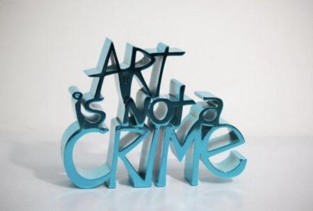 多数の Mr. Brainwash - ART IS NOT A CRIME (Chrome Blue