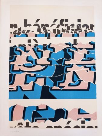 リトグラフ Aeschbacher - Arthur Aeschbacher - Composition, cca 1970, Lithograph on Arches paper, handsigned!