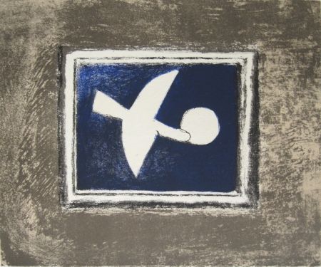 リトグラフ Braque - Astre et oiseau