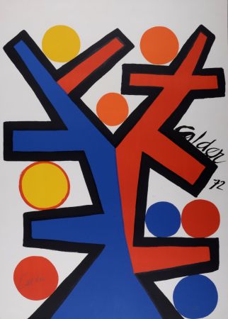 リトグラフ Calder - Asymétrie, 1972 - Hand-signed