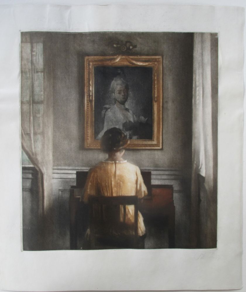 メゾチント彫法 Ilsted - At the Spinet