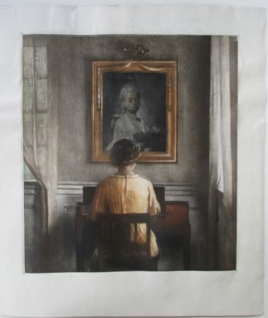 メゾチント彫法 Ilsted - At the Spinet