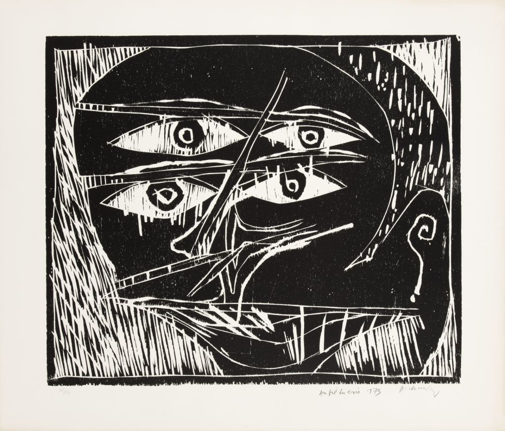 木版 Alechinsky - Au fil du bois IV