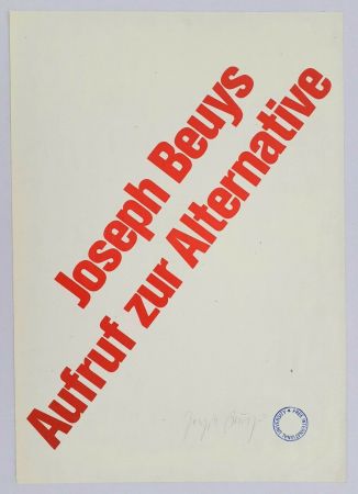 リトグラフ Beuys - Aufruf zur Alternative
