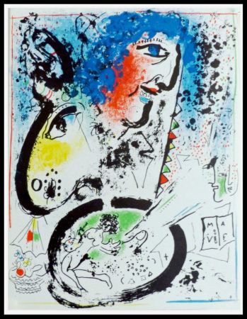 リトグラフ Chagall - AUTOPORTRAIT DE MARC CHAGALL