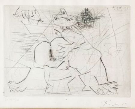 リトグラフ Picasso - Aux Quatre Coins de la Piece