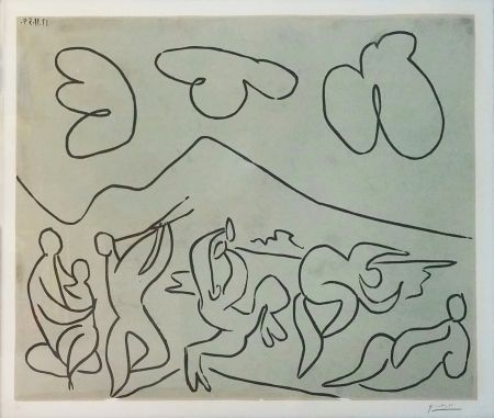 リノリウム彫版 Picasso - BACCHANALE (BLOCH 927)