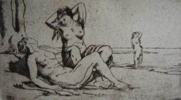 彫版 Wilm - Badende Frauen / Bathing Women