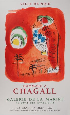 挿絵入り本 Chagall - Baie des Anges, la sirène rouge