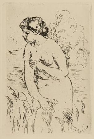 彫版 Renoir - Baigneuse debout à mi-jambes