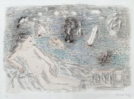 多数の Dufy - Balcon Sur La Mer (Baigneuse aux Papillons)