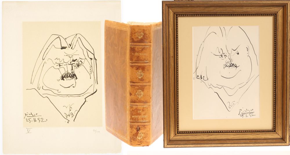 リトグラフ Picasso - Balzac Original litho number V +frontispice and book