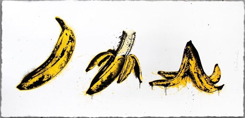 シルクスクリーン Mr. Brainwash - Banana Split (White)