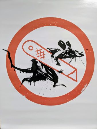 オフセット Banksy - Banksy - GDP Rat;  Cut and Run exhibition poster, 2019-2023, Screenprint on 50 gsm offset lithograph on satin paper