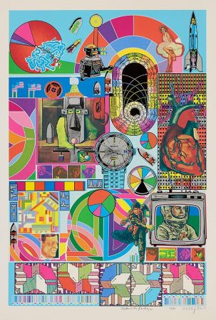 シルクスクリーン Paolozzi - BASH (blue)