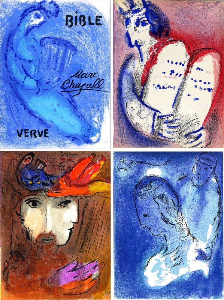 挿絵入り本 Chagall - BIBLE. 28 Lithographies Originales. Verve vol. VIII. n°33 et 34 (1956)