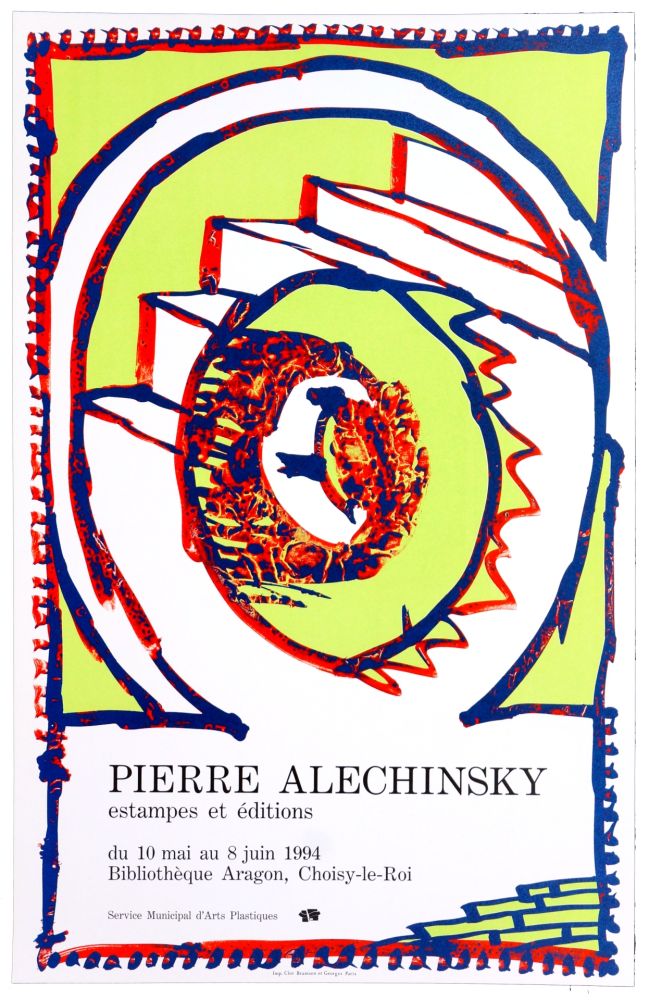 掲示 Alechinsky - Bibliothèque Aragon