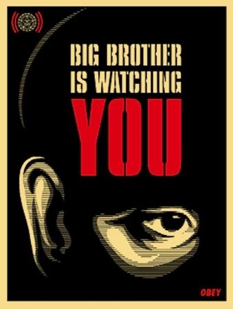 シルクスクリーン Fairey - Big Brother is Watching You