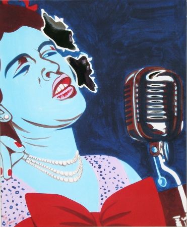 シルクスクリーン Rancillac - Billie Holiday
