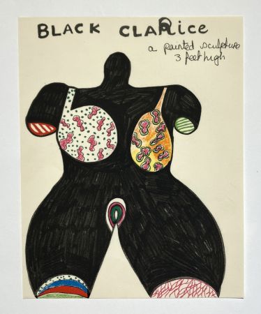 リトグラフ De Saint Phalle - Black Clarice. 1966