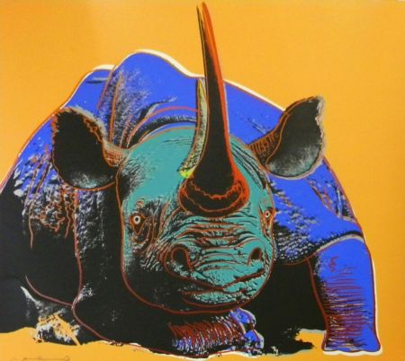シルクスクリーン Warhol - Black Rhinoceros (FS II.301)