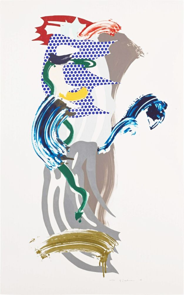 リトグラフ Lichtenstein - Blue Face
