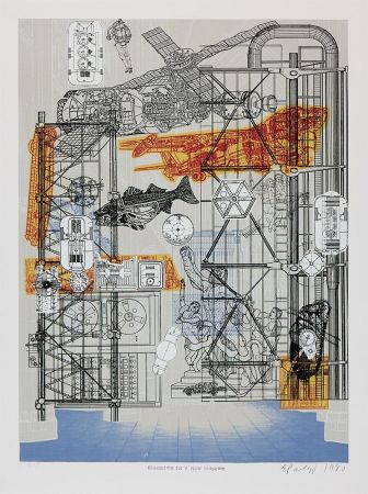 シルクスクリーン Paolozzi - Blueprints for a New Museum