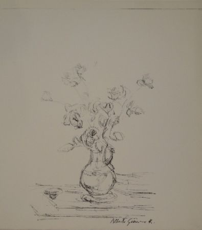 リトグラフ Giacometti -  Bouquet dans une cruche I