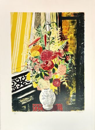 リトグラフ Kisling - Bouquet de Fleurs