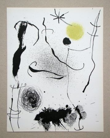 リトグラフ Miró - Bouquet de rèves pour Leïla