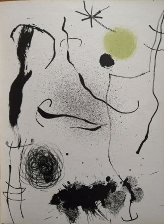 リトグラフ Miró - Bouquet de rêves pour Leila
